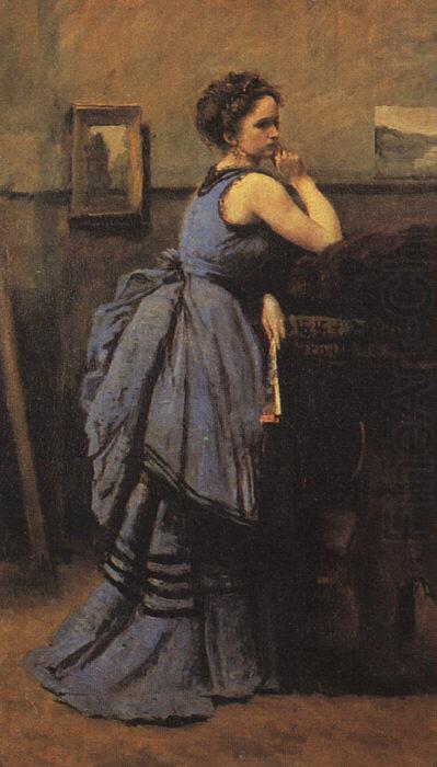  Jean Baptiste Camille  Corot Woman in Blue china oil painting image